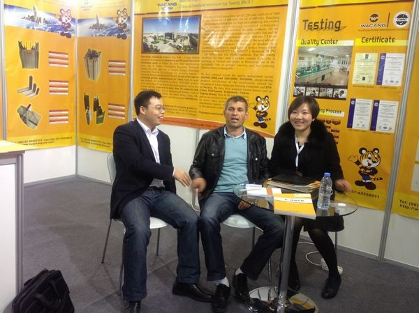 福鹿会F6铝厂参与2013年土耳其玻璃门窗展览会