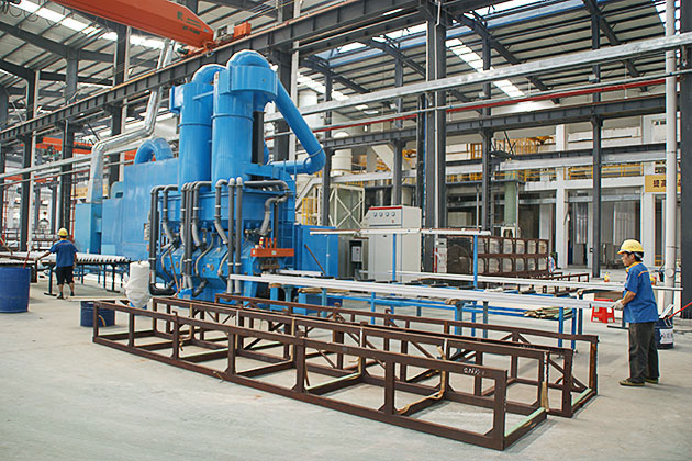 时效热处置炉、喷砂机、抛光机