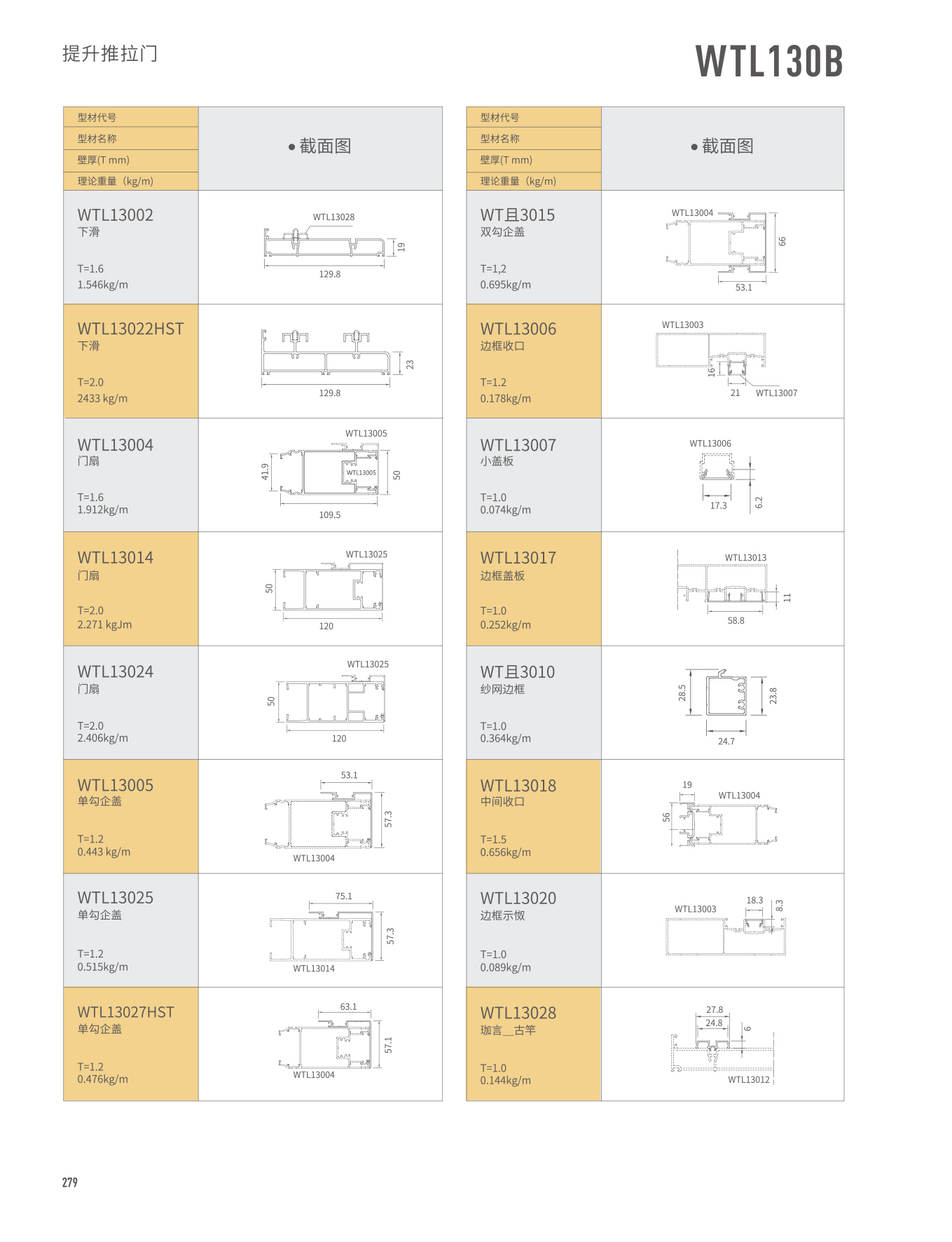 WTL130提升推拉门