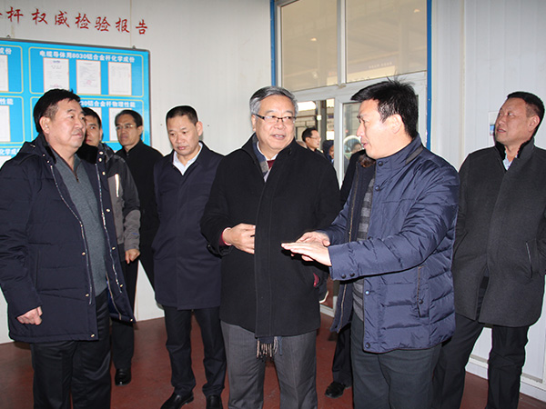 2018年1月11日，邢台市人大常委会副主任周世伟向导省、市人大代表集中视察第五组到新葡的京集团350vip8888线缆集团举行视察