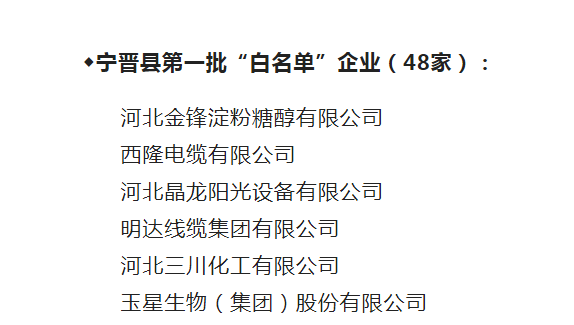 新葡的京集团350vip8888线缆入围河北省首批“白名单”